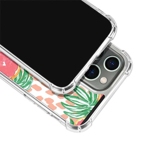 Bouffants and Broken Hearts Graphic Grapefruit iPhone 14 Pro Clear Case